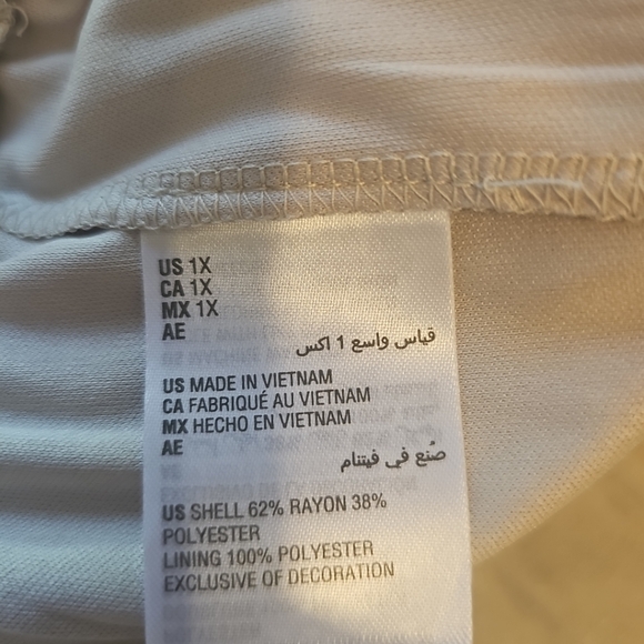 JM Collection Women's 1X Beige Metallic‎ Trim Casual Wide Leg Pants - Picture 11 of 12